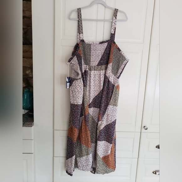 Universal Thread-Famous Smocked Tank  Dress - Sleeveless Patchwork - Picture 6 of 12